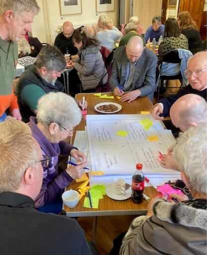 Community ideas day with the community of Blaenavon on how to improve footfall to their World Heritage site.